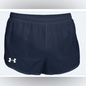 Under Armour Women’s Sz‎ L Navy Kick Split Athletic Shorts